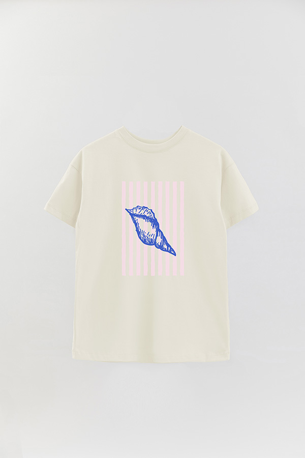 REMERA OVER ESTAMPADA ITALIAN SEASHELL