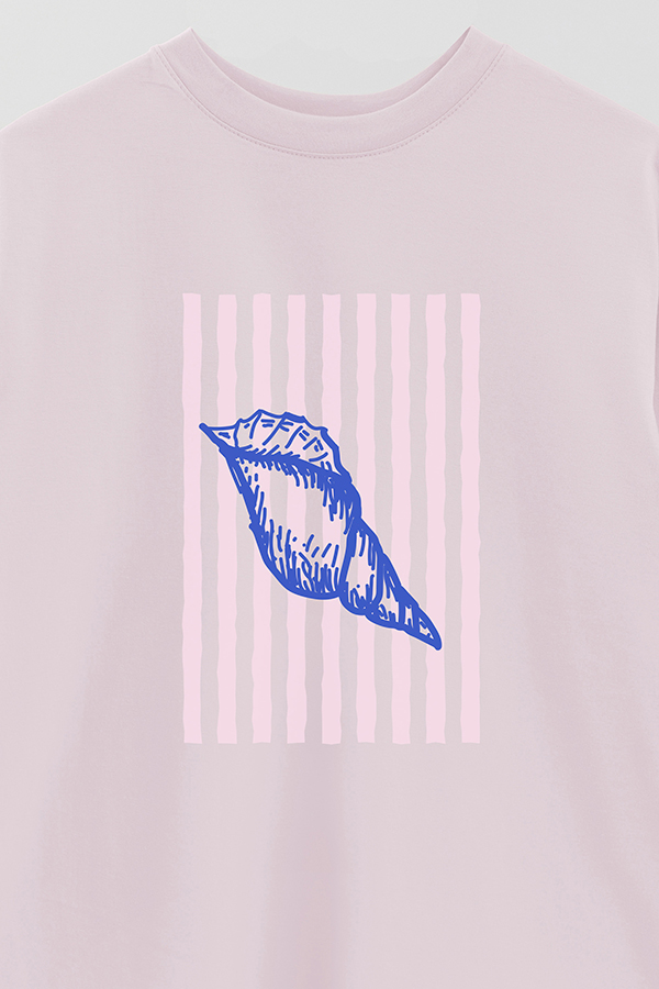 REMERA OVER ESTAMPADA ITALIAN SEASHELL