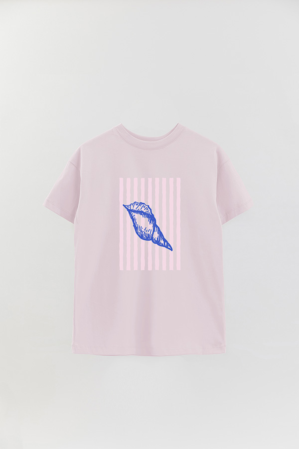REMERA OVER ESTAMPADA ITALIAN SEASHELL