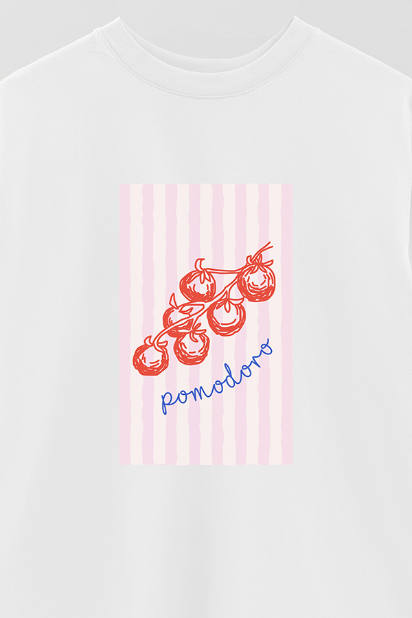 REMERA OVER ESTAMPADA ITALIAN POMODORO