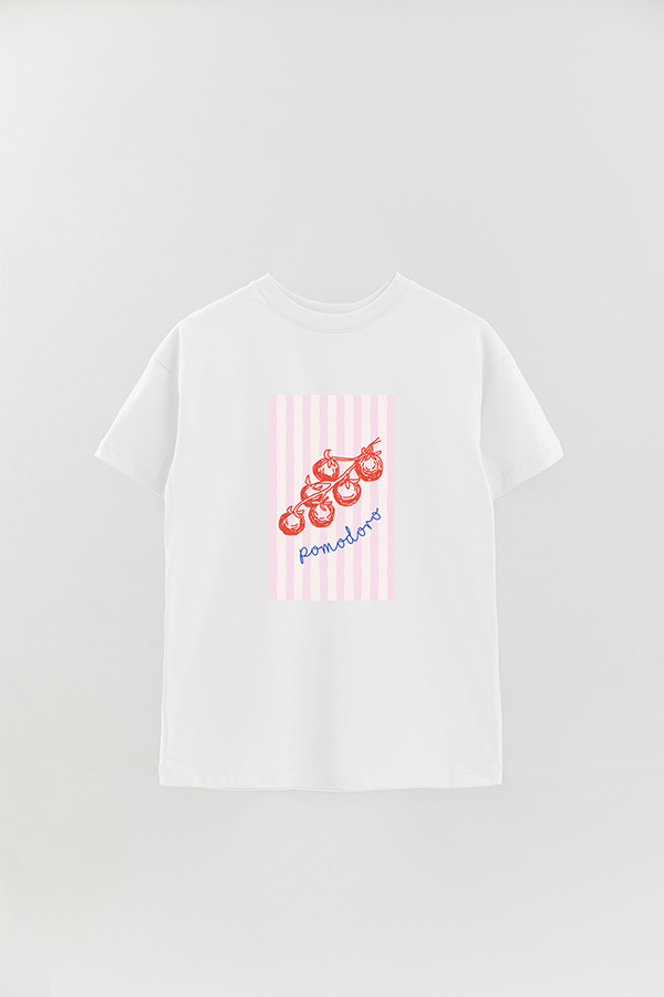 REMERA OVER ESTAMPADA ITALIAN POMODORO