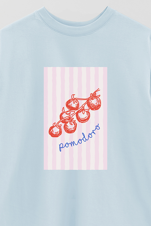 REMERA OVER ESTAMPADA ITALIAN POMODORO