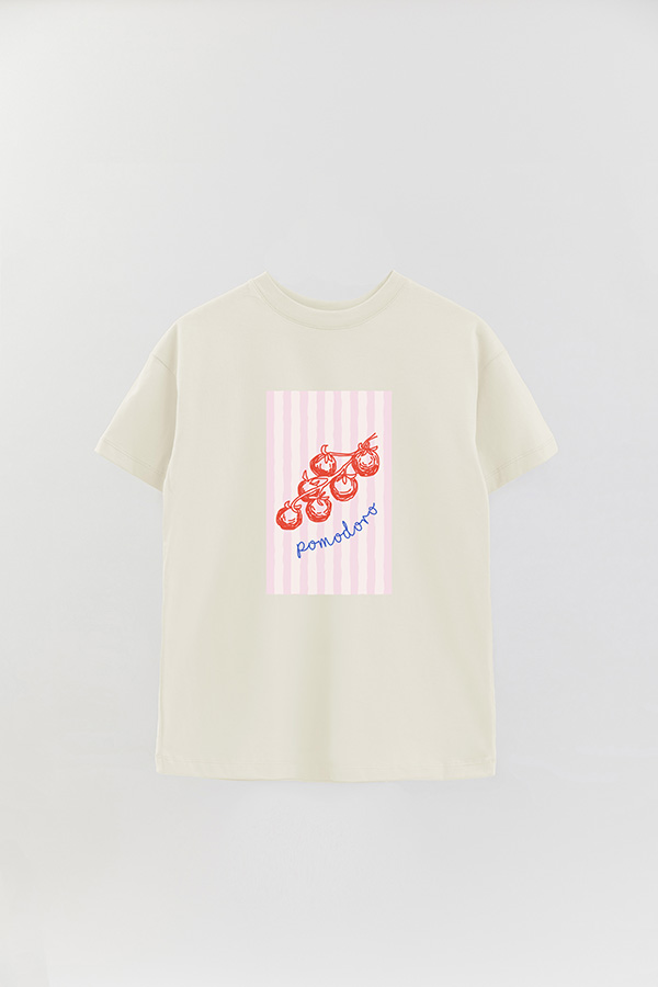 REMERA OVER ESTAMPADA ITALIAN POMODORO