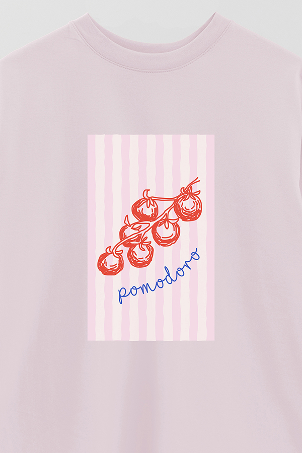 REMERA OVER ESTAMPADA ITALIAN POMODORO