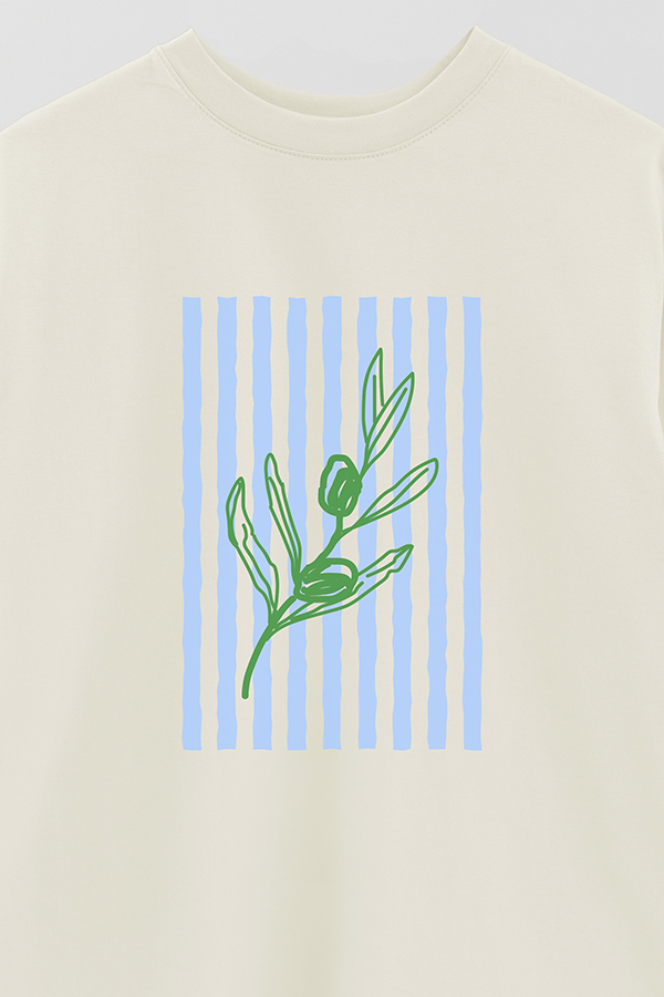 REMERA OVER ESTAMPADA ITALIAN OLIVE