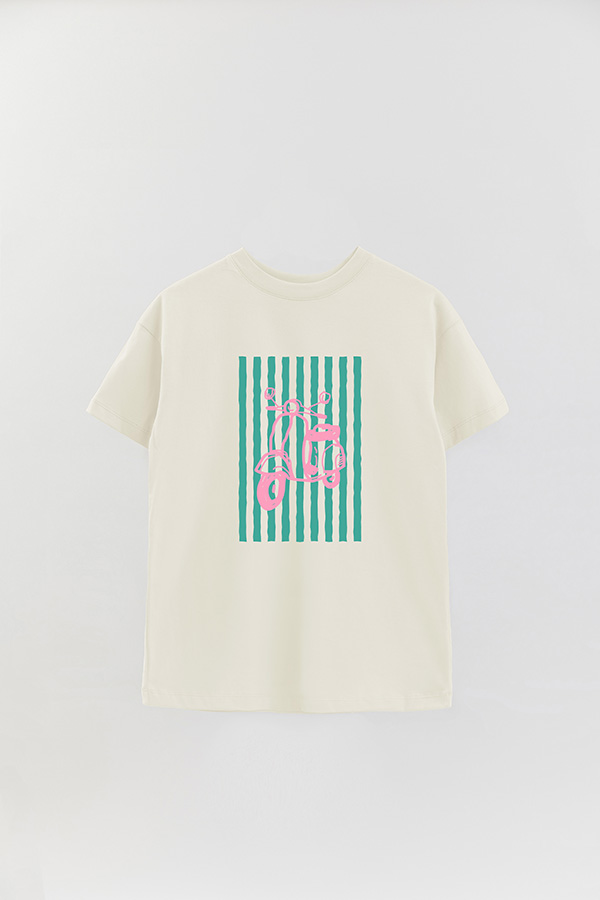 REMERA OVER ESTAMPADA ITALIAN MOTO