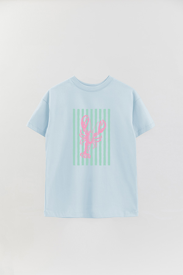 REMERA OVER ESTAMPADA ITALIAN LOBSTER