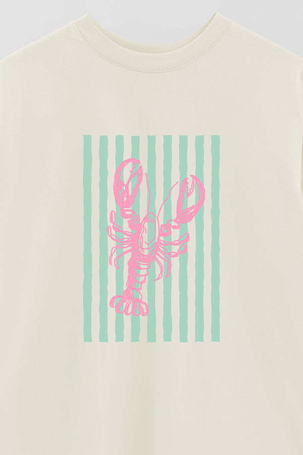 REMERA OVER ESTAMPADA ITALIAN LOBSTER