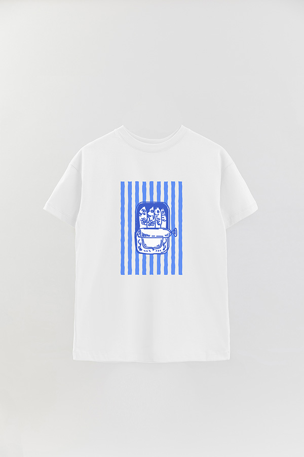 REMERA OVER ESTAMPADA ITALIAN BLUE