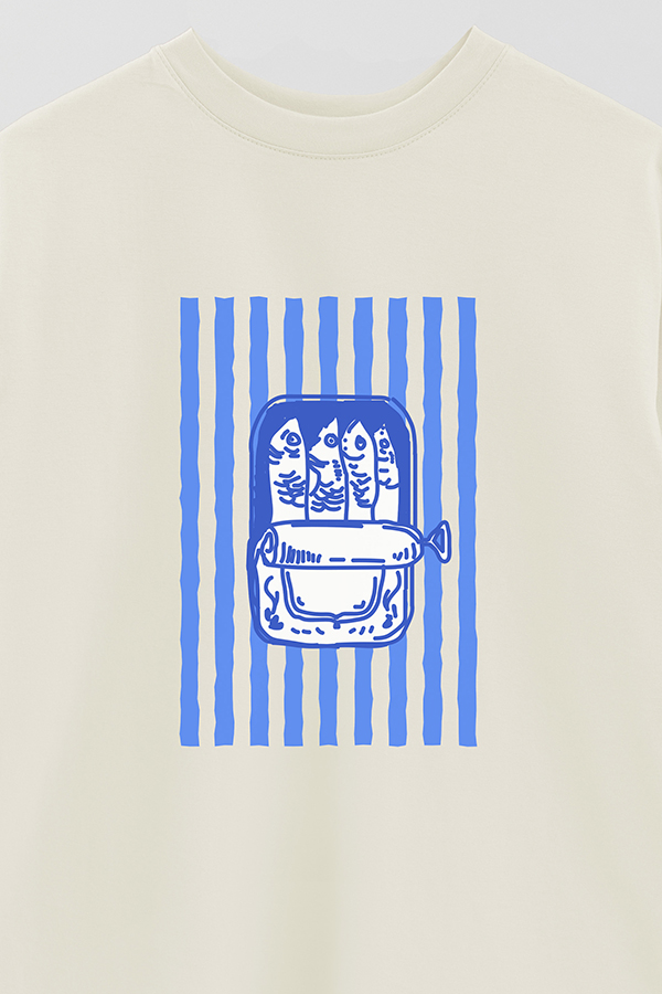 REMERA OVER ESTAMPADA ITALIAN BLUE