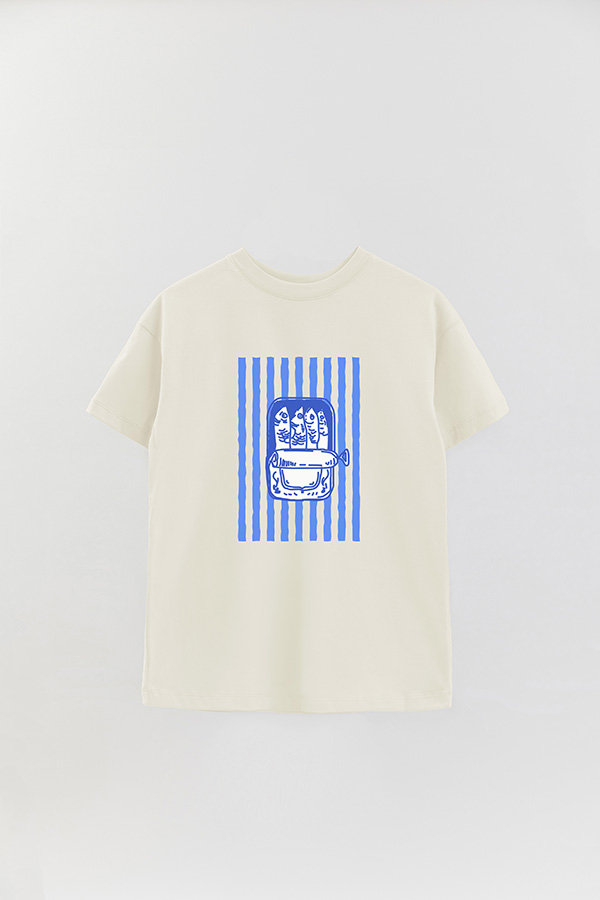 REMERA OVER ESTAMPADA ITALIAN BLUE