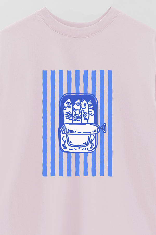 REMERA OVER ESTAMPADA ITALIAN BLUE