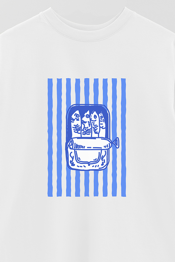REMERA OVER ESTAMPADA ITALIAN BLUE