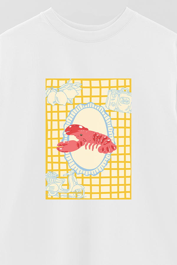 REMERA OVER ESTAMPADA ITALIAN YELLOW