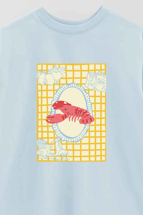 REMERA OVER ESTAMPADA ITALIAN YELLOW