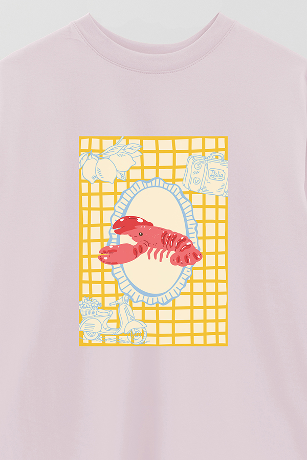 REMERA OVER ESTAMPADA ITALIAN YELLOW