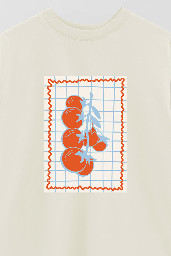 REMERA OVER ESTAMPADA ITALIAN TOMATO