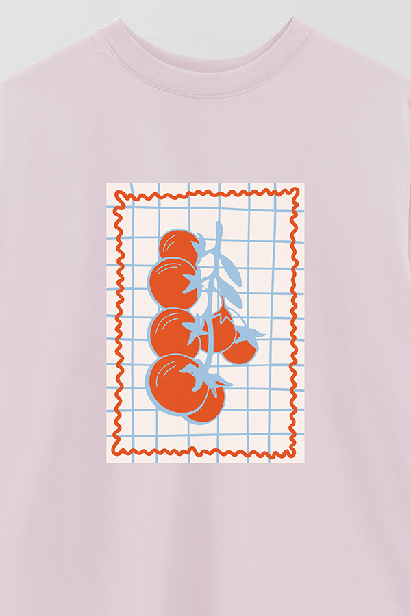 REMERA OVER ESTAMPADA ITALIAN TOMATO