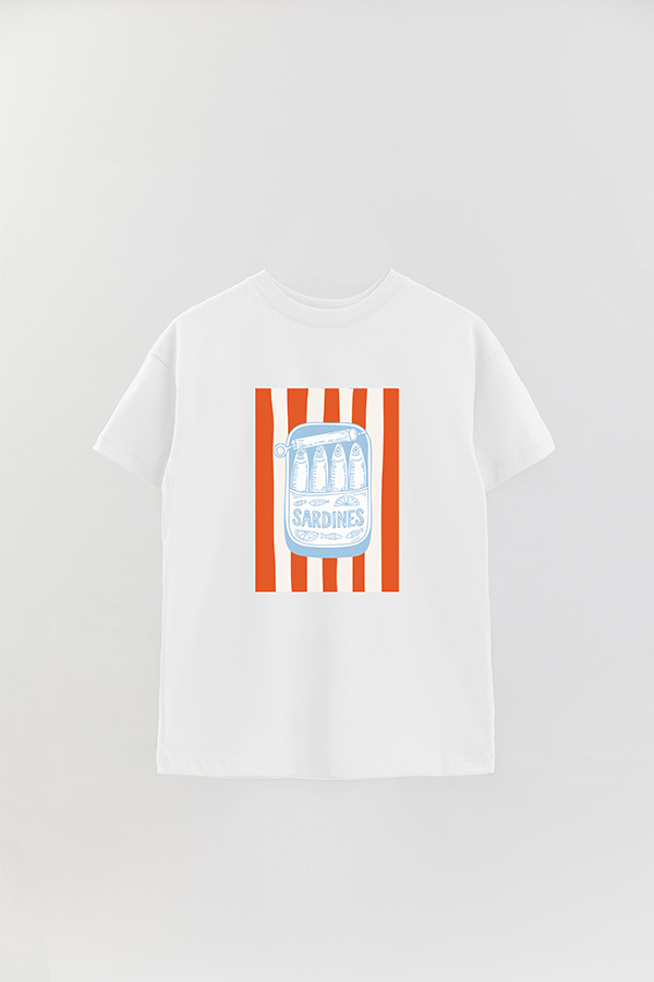 REMERA OVER ESTAMPADA ITALIAN SARDINES