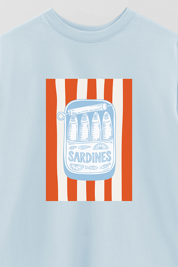 REMERA OVER ESTAMPADA ITALIAN SARDINES