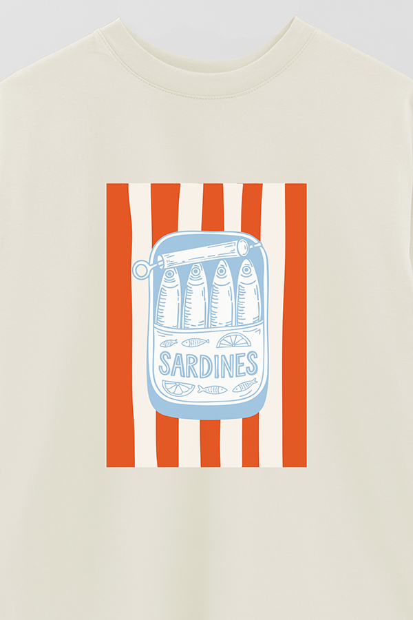 REMERA OVER ESTAMPADA ITALIAN SARDINES