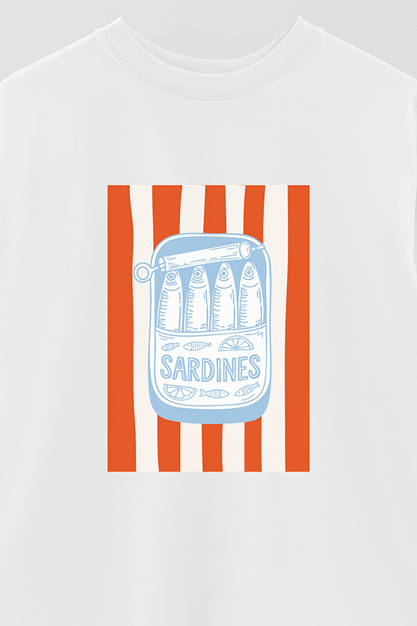 REMERA OVER ESTAMPADA ITALIAN SARDINES
