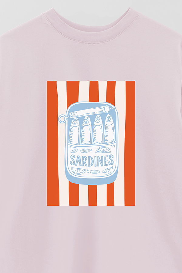 REMERA OVER ESTAMPADA ITALIAN SARDINES