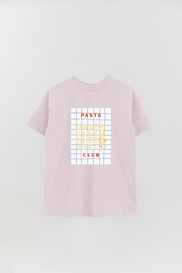 REMERA OVER ESTAMPADA ITALIAN PASTA CLUB