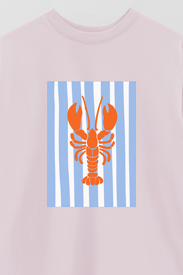 REMERA OVER ESTAMPADA ITALIAN LOBSTER II