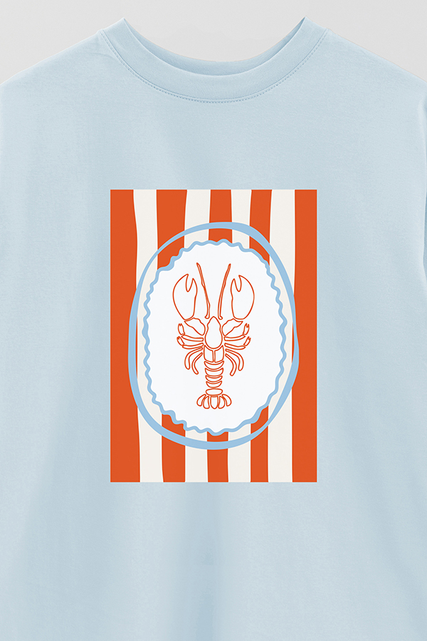 REMERA OVER ESTAMPADA ITALIAN LOBSTER III