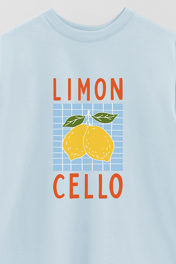 REMERA OVER ESTAMPADA ITALIAN LIMONCELLO