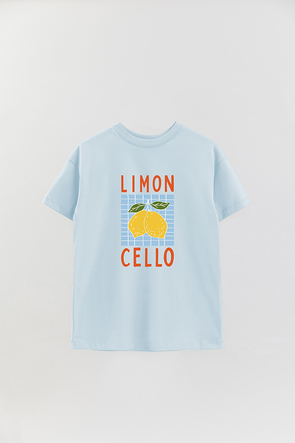 REMERA OVER ESTAMPADA ITALIAN LIMONCELLO