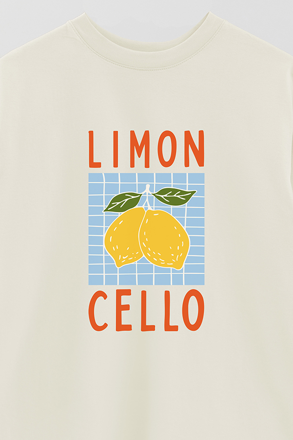 REMERA OVER ESTAMPADA ITALIAN LIMONCELLO