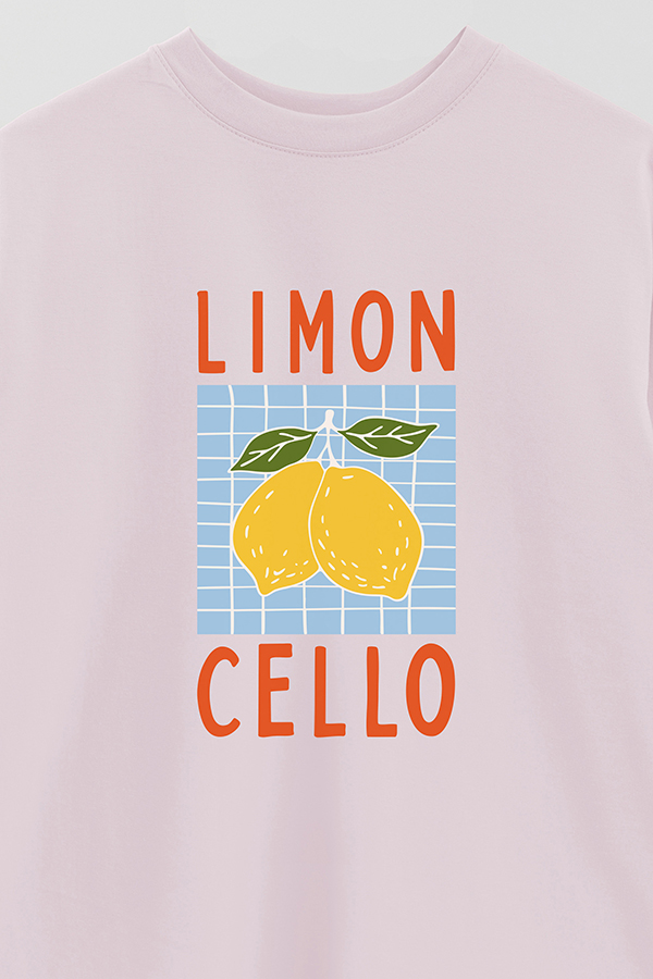 REMERA OVER ESTAMPADA ITALIAN LIMONCELLO