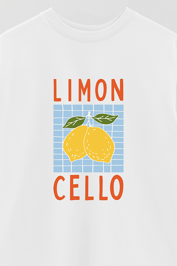 REMERA OVER ESTAMPADA ITALIAN LIMONCELLO