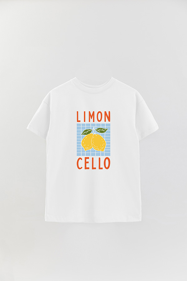 REMERA OVER ESTAMPADA ITALIAN LIMONCELLO