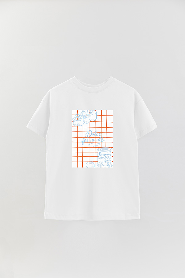 REMERA OVER ESTAMPADA ITALIAN DOLCE FAR NIENTE