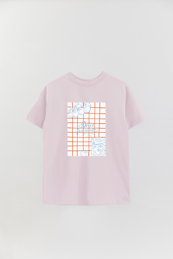 REMERA OVER ESTAMPADA ITALIAN DOLCE FAR NIENTE