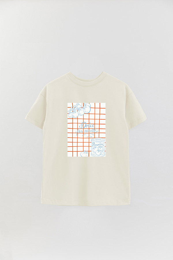 REMERA OVER ESTAMPADA ITALIAN DOLCE FAR NIENTE