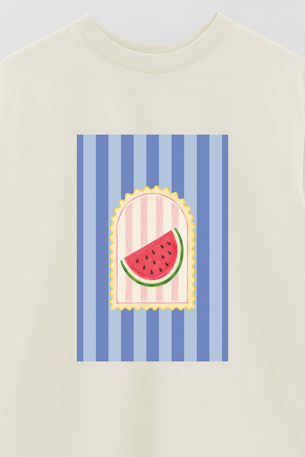REMERA OVER ESTAMPADA ST WATERMELON
