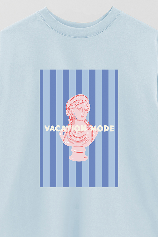 REMERA OVER ESTAMPADA ST VACATION MODE