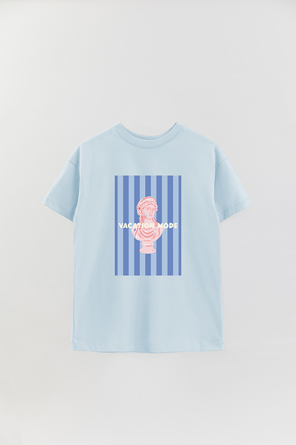 REMERA OVER ESTAMPADA ST VACATION MODE
