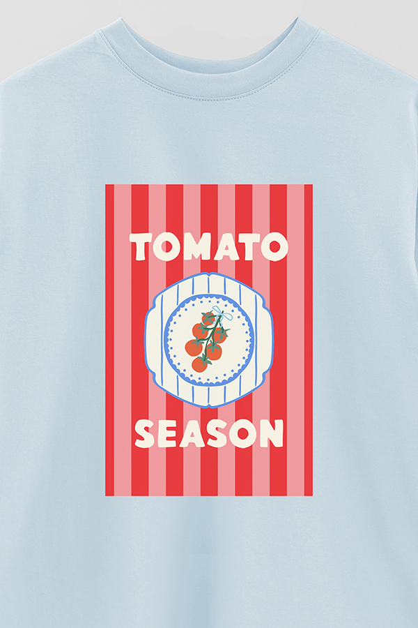 REMERA OVER ESTAMPADA ST TOMATO SEASON