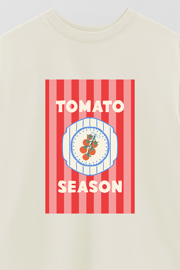 REMERA OVER ESTAMPADA ST TOMATO SEASON
