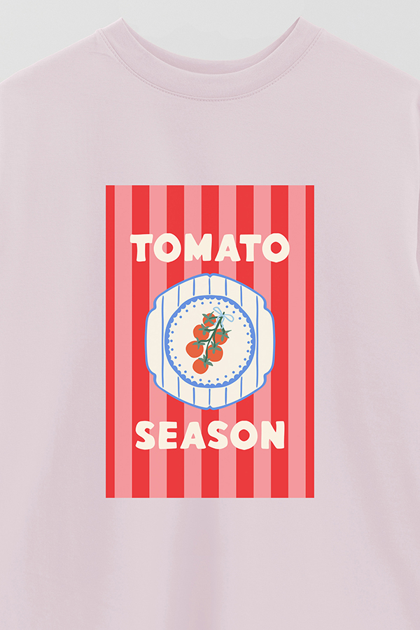 REMERA OVER ESTAMPADA ST TOMATO SEASON