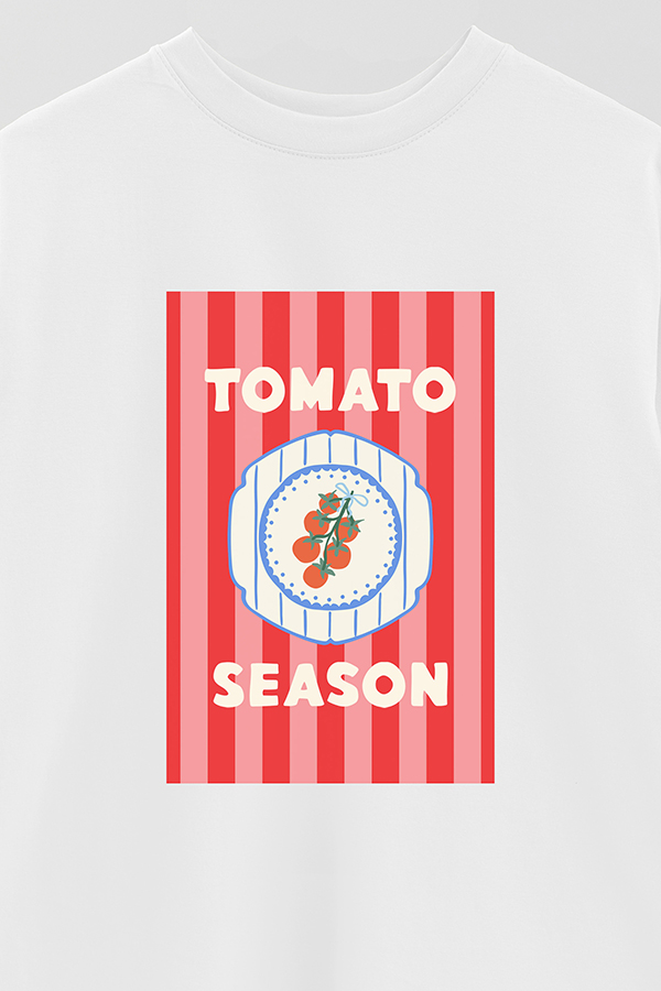 REMERA OVER ESTAMPADA ST TOMATO SEASON