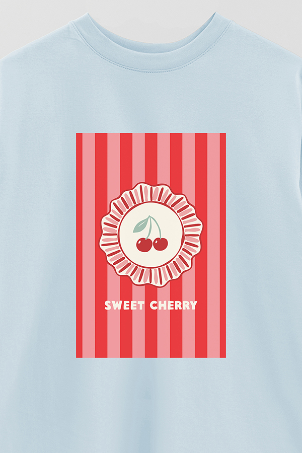 REMERA OVER ESTAMPADA ST SWEET CHERRY