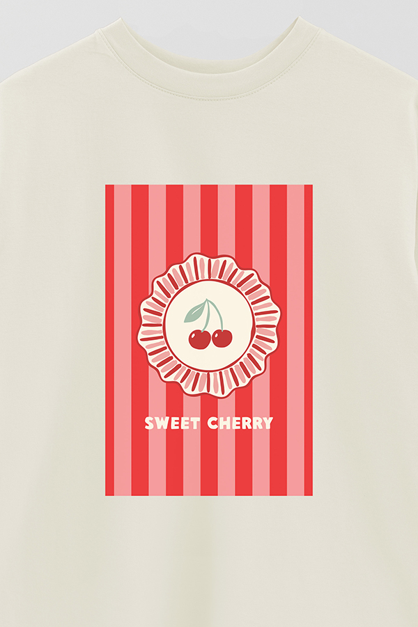 REMERA OVER ESTAMPADA ST SWEET CHERRY