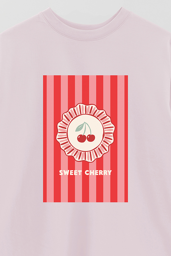 REMERA OVER ESTAMPADA ST SWEET CHERRY