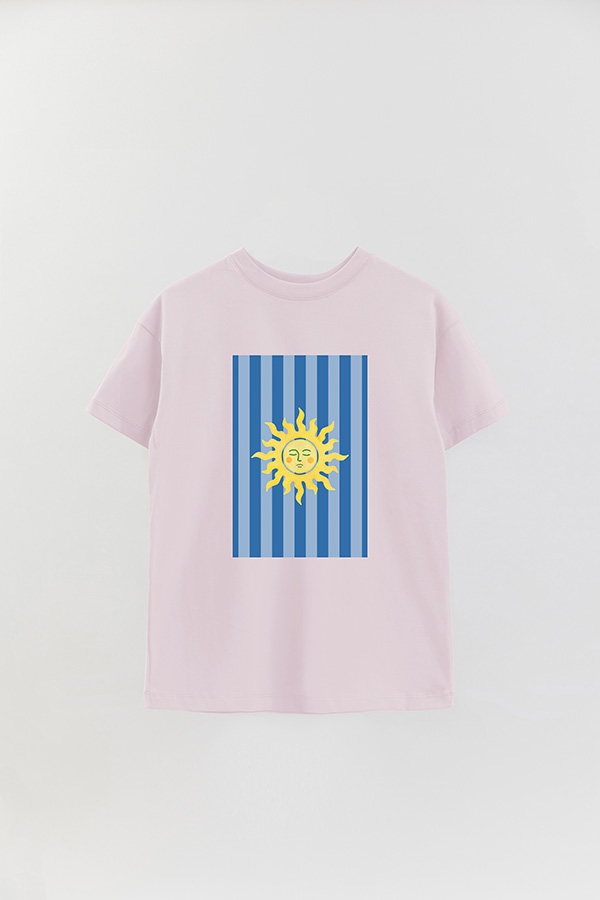 REMERA OVER ESTAMPADA ST SUN BLUE